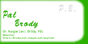 pal brody business card